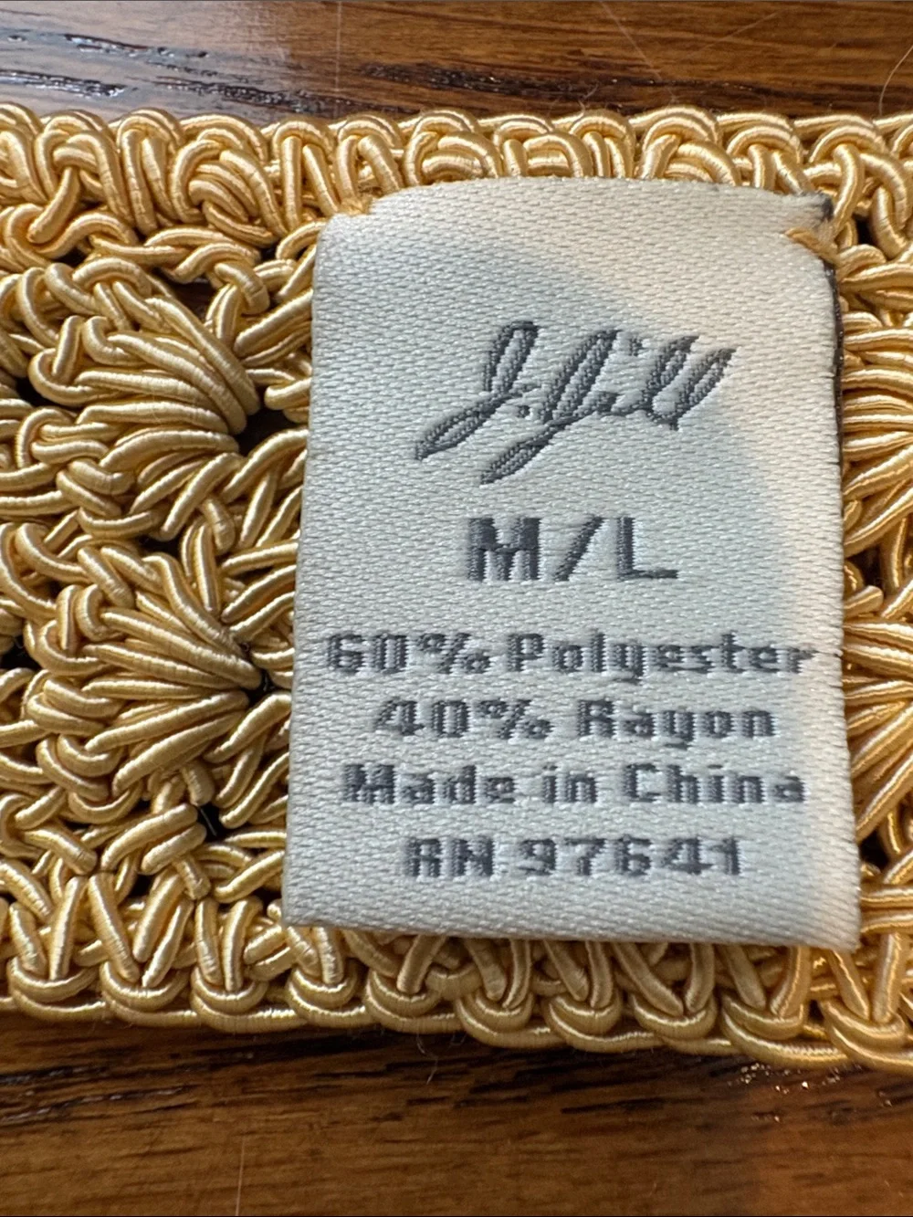 J. Jill Gold Knit Tie Belt